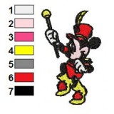 Minnie Mouse Dancer Embroidery Design
